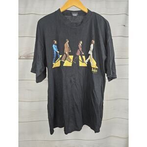 Vintage The Beatles Abbey Road Album Cover T-Shirt Large Double Sided 1998 #K